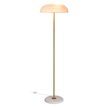 Modern Brass Floor Lamp with Marble Base – Elegant Standing Lamp for Living Room Decor 0
